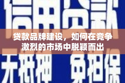 万州贷款品牌建设，如何在竞争激烈的市场中脱颖而出