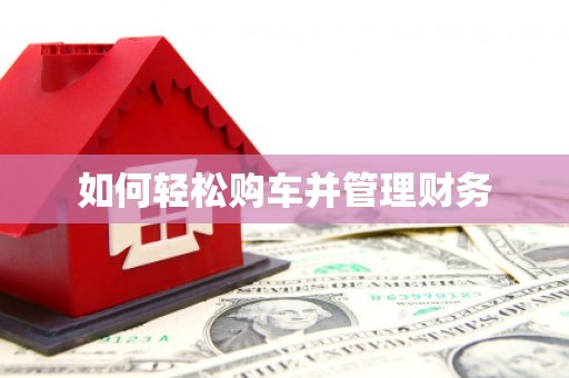 万州如何轻松购车并管理财务